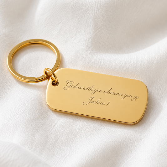 Porte-clés style plaque militaire – (Personnalisable)