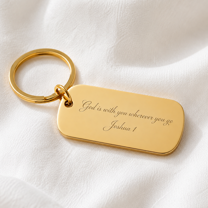 Porte-clés style plaque militaire – (Personnalisable)