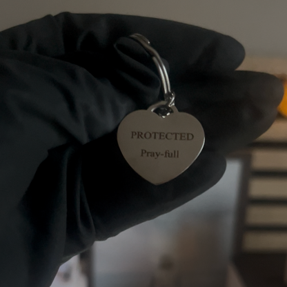 Porte-clés chrétien cœur – (Précommande & Personnalisable)