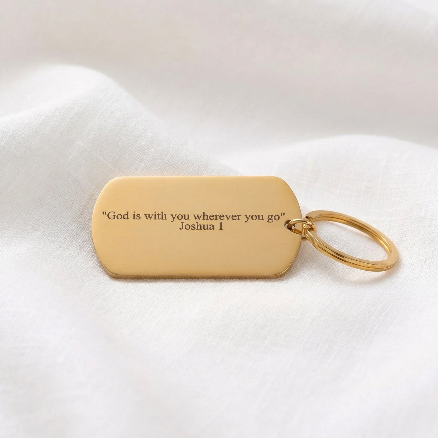 Porte-clés style plaque militaire – (Personnalisable)