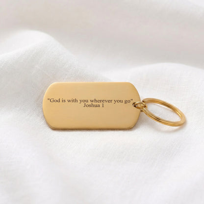 Porte-clés style plaque militaire – (Personnalisable)