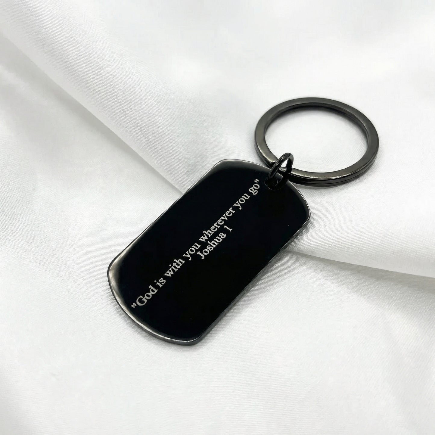 Porte-clés style plaque militaire – (Personnalisable)
