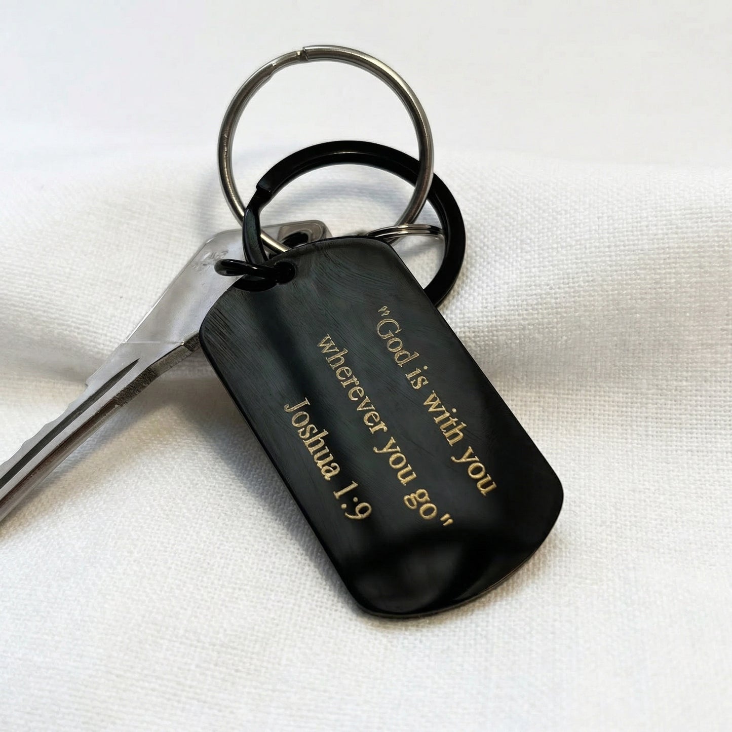 Porte-clés style plaque militaire – (Personnalisable)