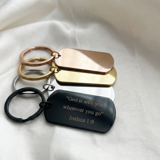 Porte-clés style plaque militaire – (Personnalisable)