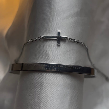 Ésaïe 43:4 + bracelet croix offert (offre de st valentin)
