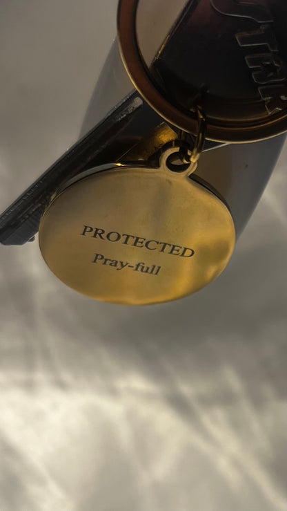 Porte-clés chrétien rond – (Personnalisable)