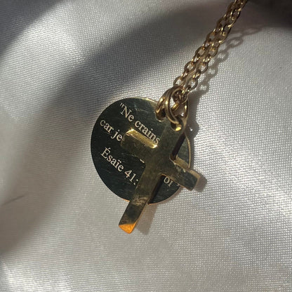 Collier Croix & Médaille (Précommande & Personnalisable)