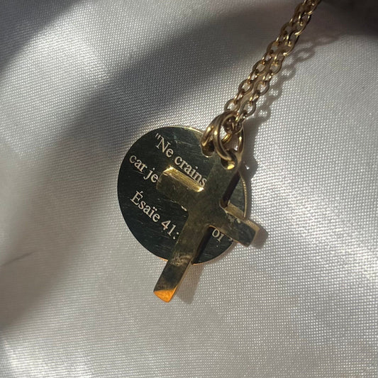 Collier Croix & Médaille (Précommande & Personnalisable)