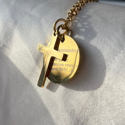 Collier Croix & Médaille (Précommande & Personnalisable)