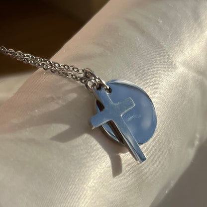 Collier Croix & Médaille (Personnalisable)