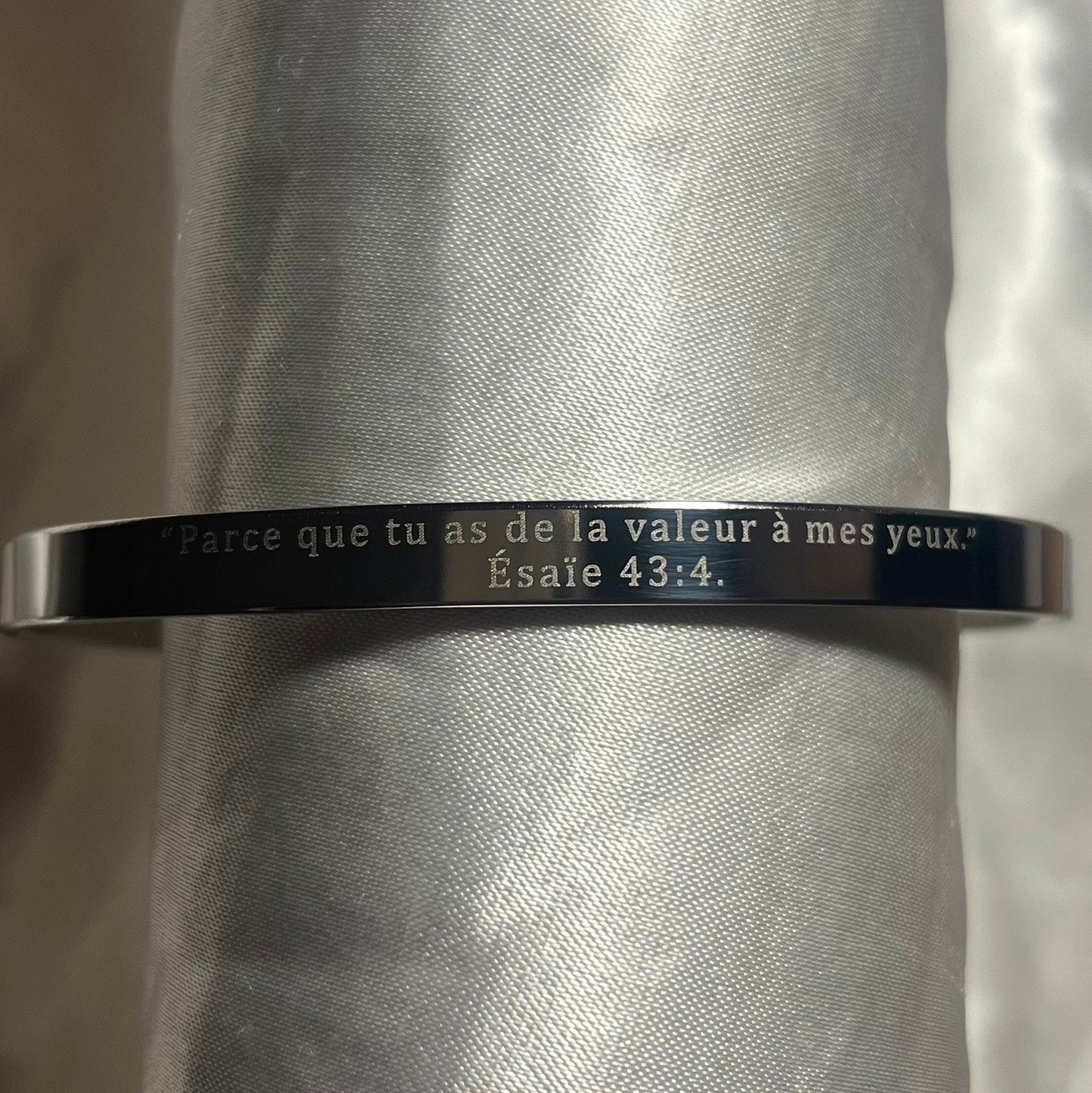 Ésaïe 43:4 + bracelet croix offert (offre de st valentin)
